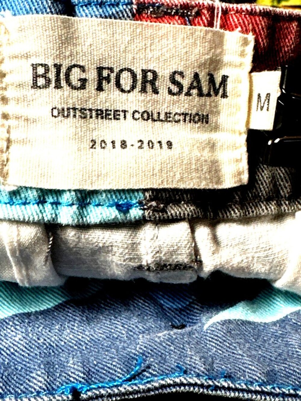 Big For Sam Medium Multicolor Camo Utility Pants Streetwear Cargo Y2K Streetwear - Picture 6 of 7